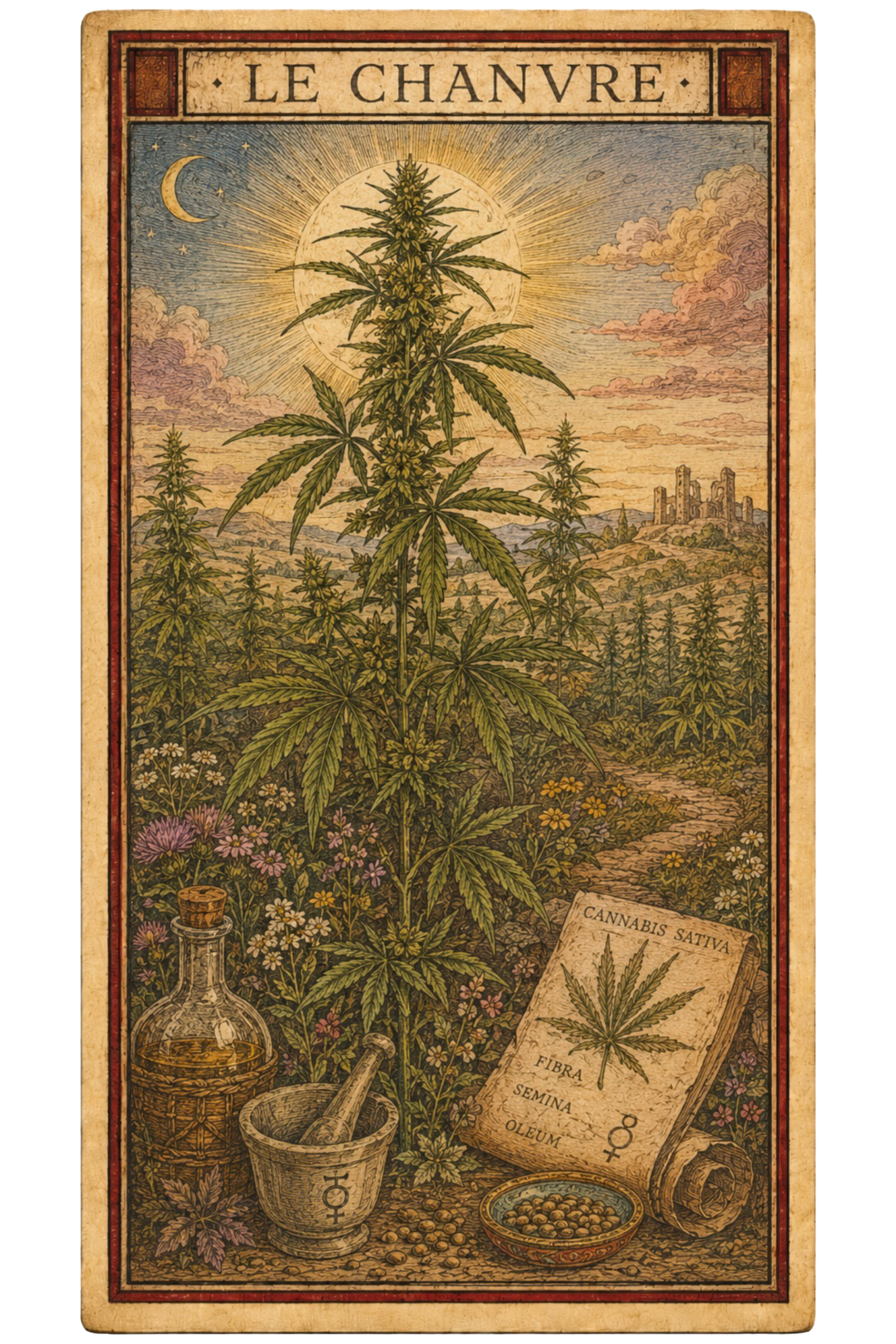 Carte tarot Le Chanvre — Cyprine des Anges